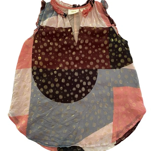 Anthropologie Maeve Sleeveless Asymmetrical Blouse Women Size M - Picture 6 of 9